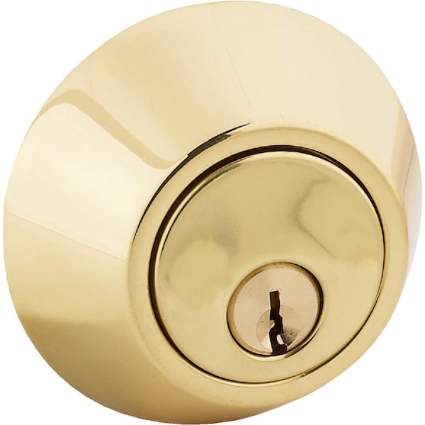 Steel Pro Polished Brass Double Cylinder Deadbolt DB972 - main